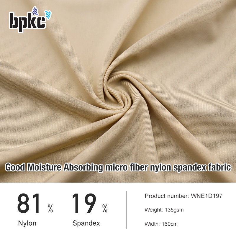 Good Moisture Absorbing micro fiber nylon spandex circular fabric